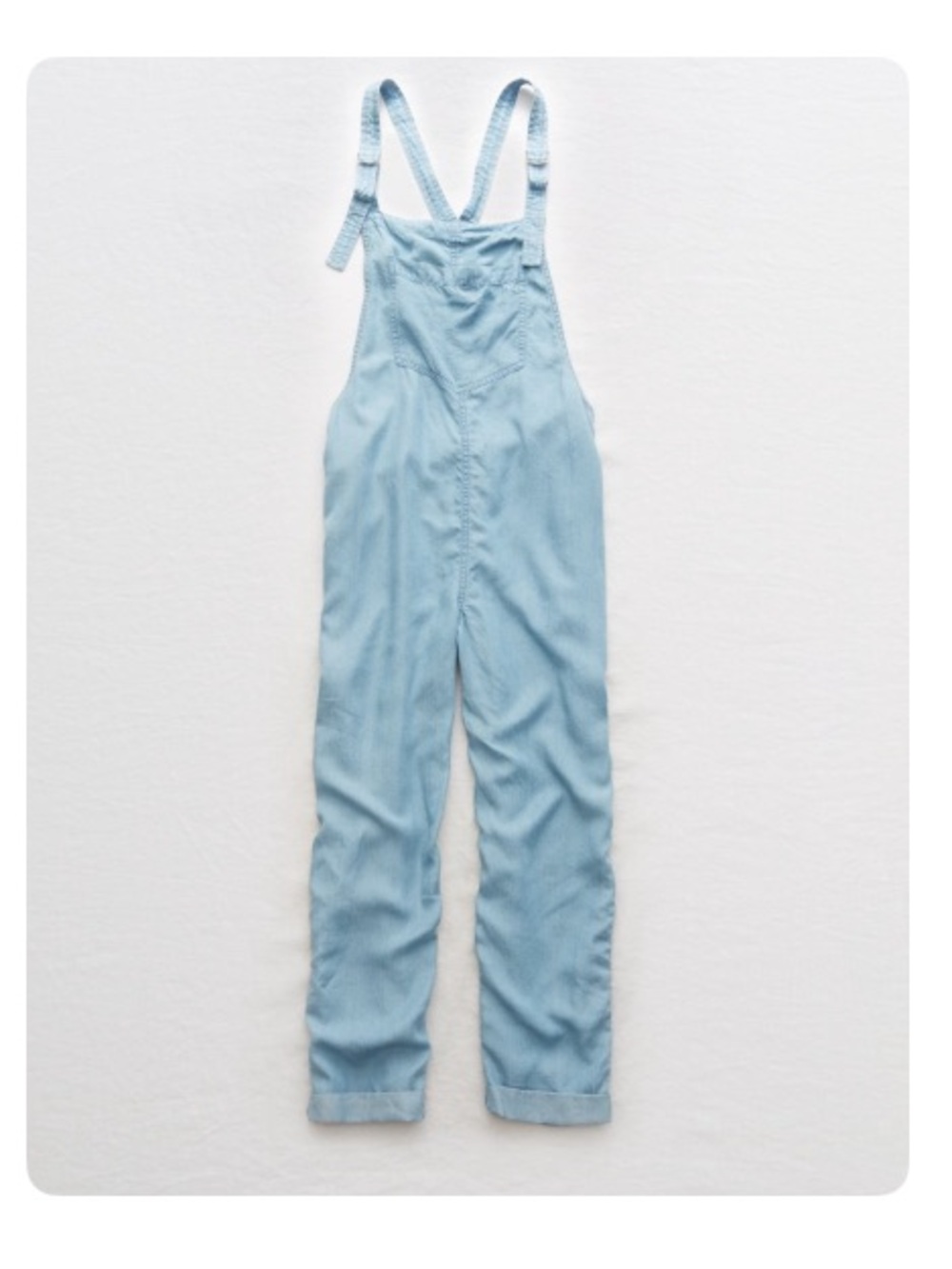 aerie Light Blue Chambray Overalls